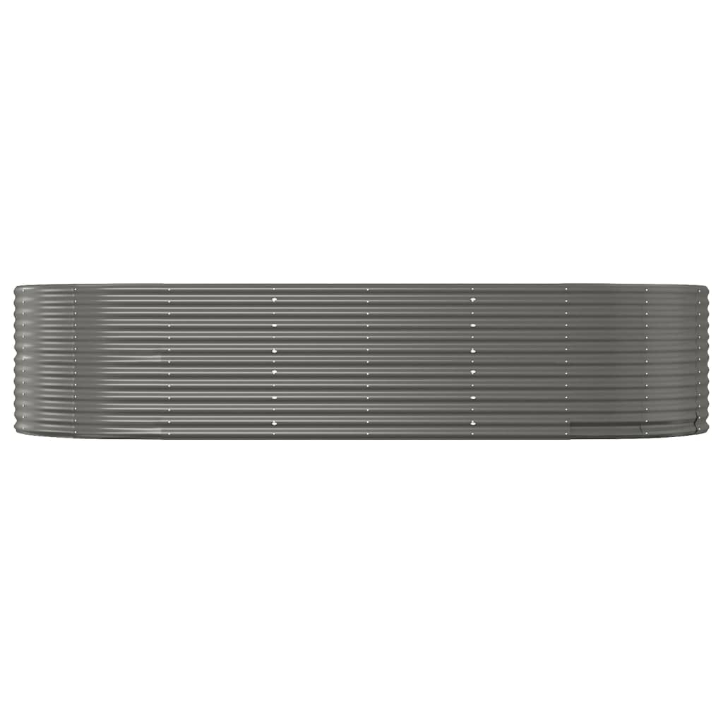 Vidaxx jardinière 291x140x68 cm acier galvanisé gris