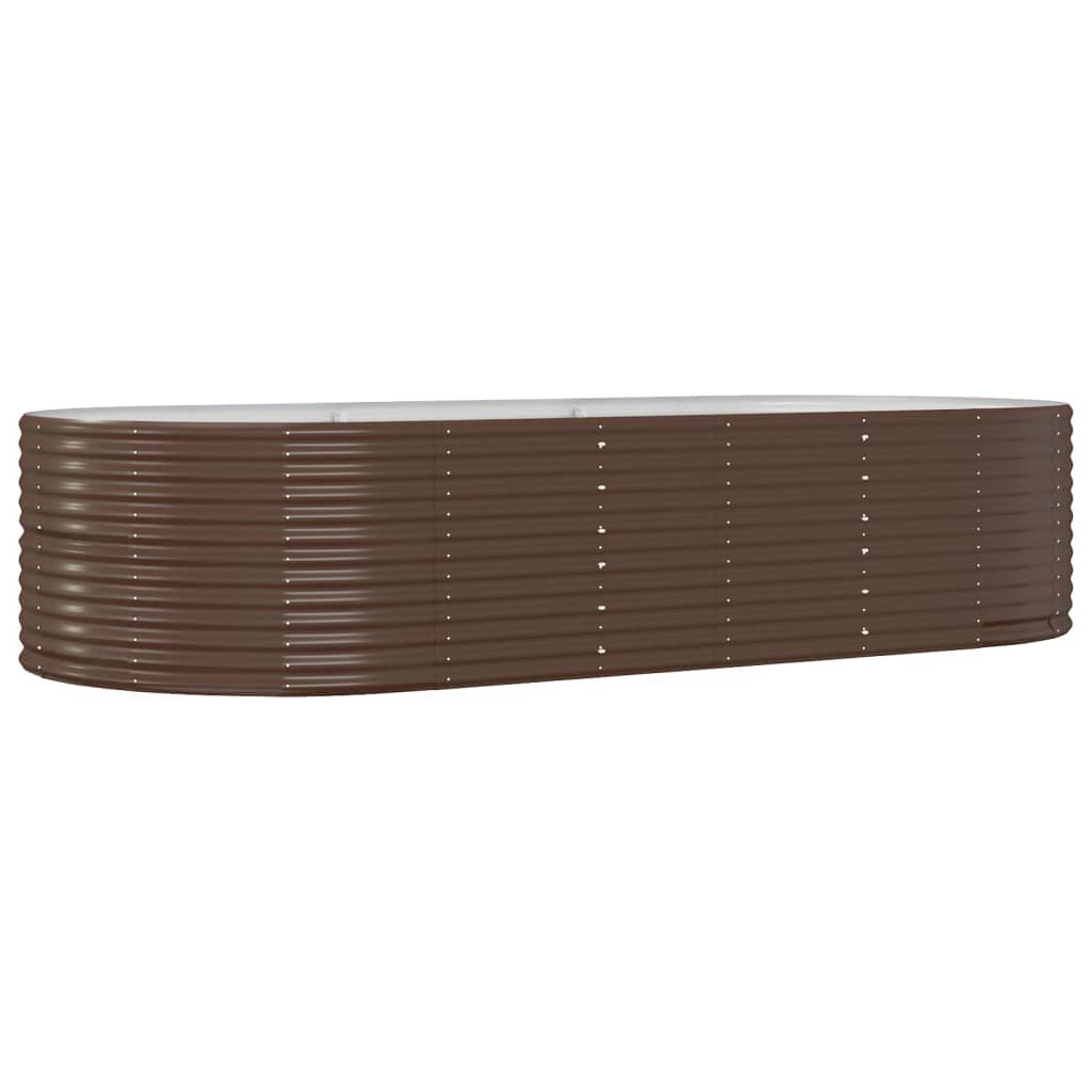 Vidaxx jardinière 291x140x68 cm acier galvanisé marron