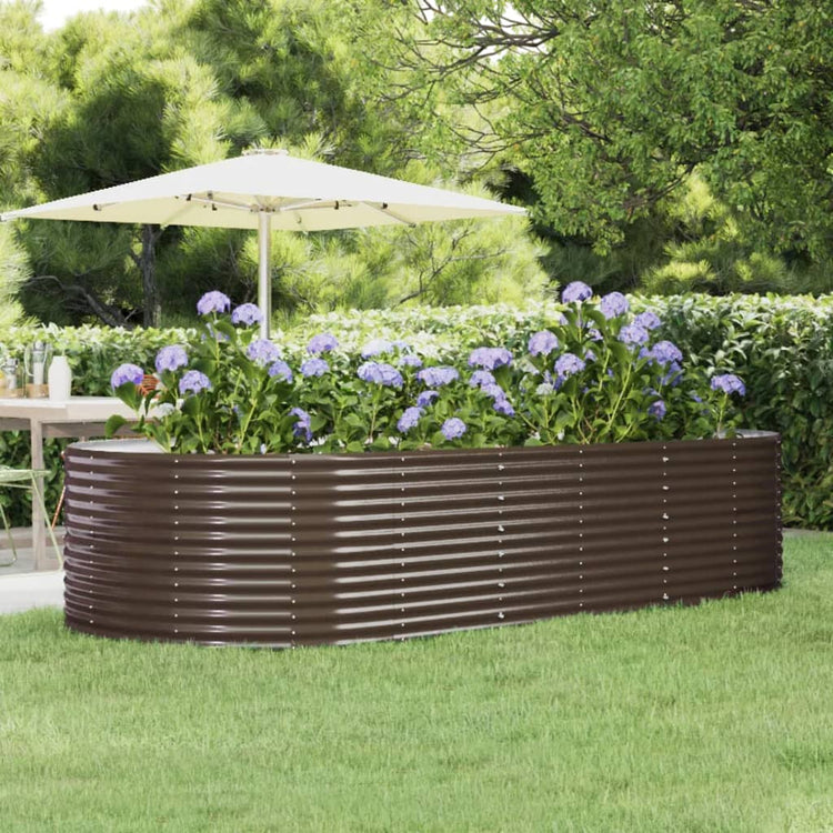 Vidaxx jardinière 291x140x68 cm acier galvanisé marron
