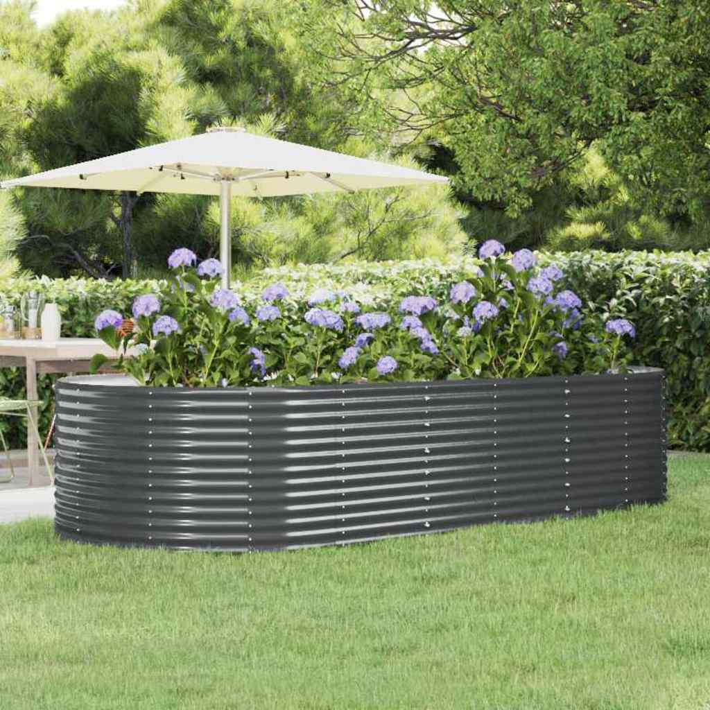 Jardinière Vidaxx 291x140x68 cm acier galvanisé anthracite