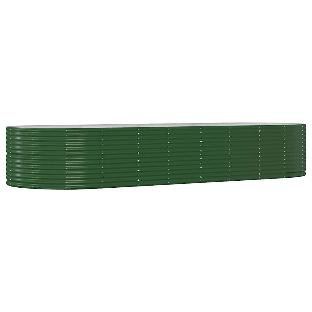 Vidaxx jardinière 367x140x68 cm acier galvanisé vert