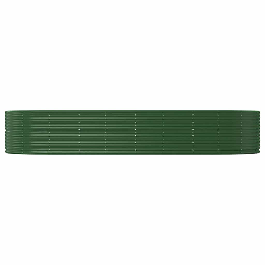 Vidaxx jardinière 367x140x68 cm acier galvanisé vert