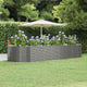 Boîte de planification de Vidaxl 367x140x68 cm en poudre et gris en acier recouvert
