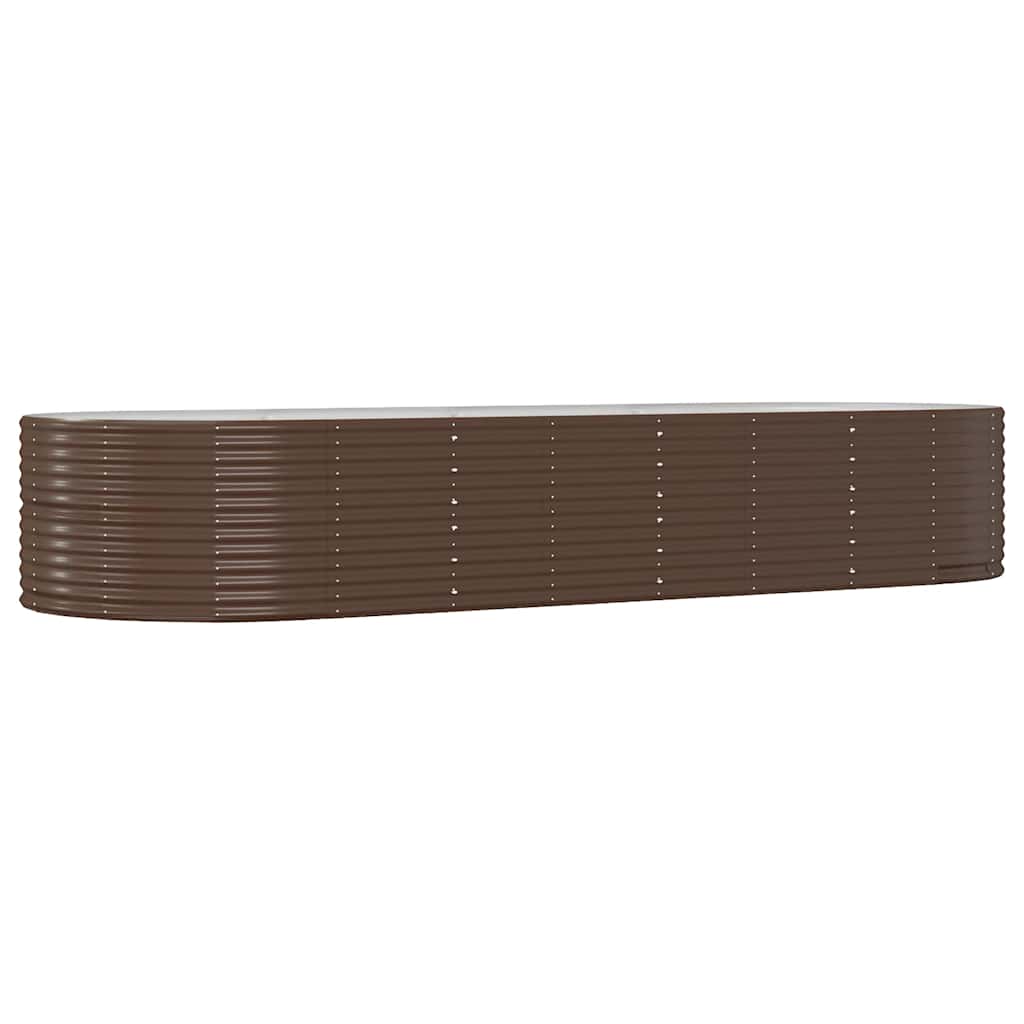 Vidaxx jardinière 367x140x68 cm acier galvanisé marron