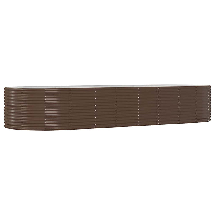 Vidaxx jardinière 367x140x68 cm acier galvanisé marron