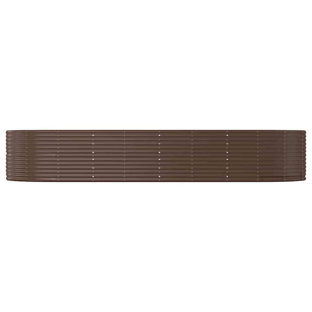 Vidaxx jardinière 367x140x68 cm acier galvanisé marron