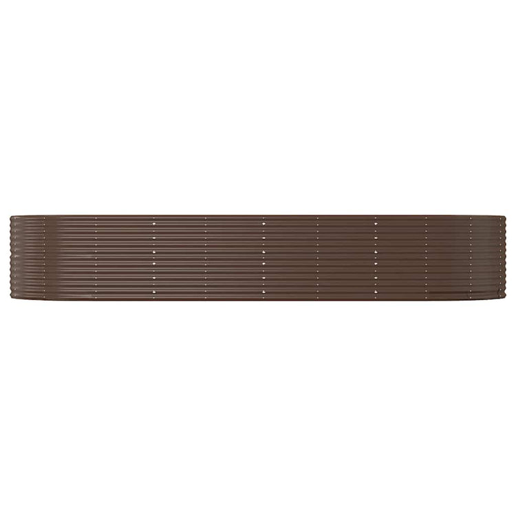 Vidaxx jardinière 367x140x68 cm acier galvanisé marron