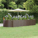 Vidaxx jardinière 367x140x68 cm acier galvanisé marron