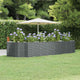 Vidaxl Planter 367x140x68 cm en poudre à anthracite en acier recouvert de