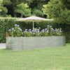 Boîte de planification de Vidaxl 367x140x68 cm en poudre en poudre en argent en acier coloré