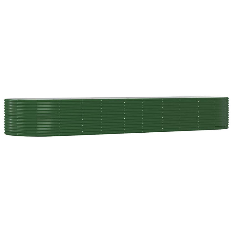 Boîte de planification Vidaxl 447x140x68 cm en poudre en acier vert