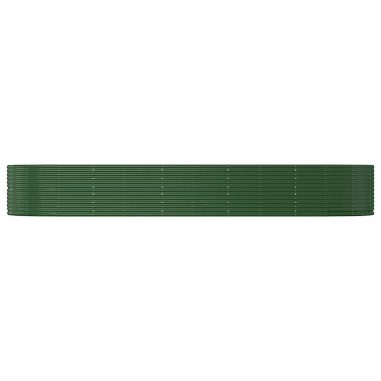 Boîte de planification Vidaxl 447x140x68 cm en poudre en acier vert