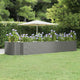 Boîte de planification Vidaxl 447x140x68 cm en poudre et gris en acier recouvert