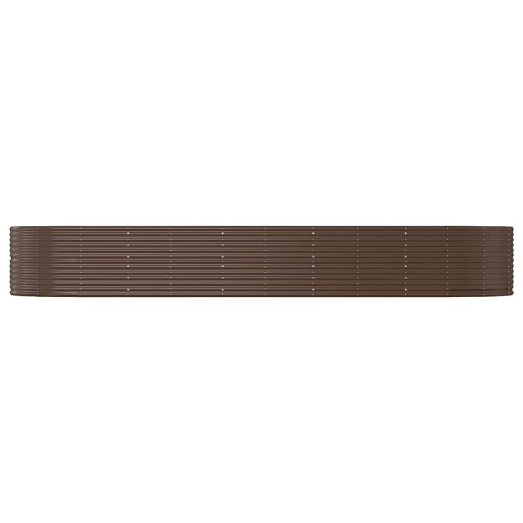 Boîte de planification Vidaxl 447x140x68 cm en poudre en poudre brun