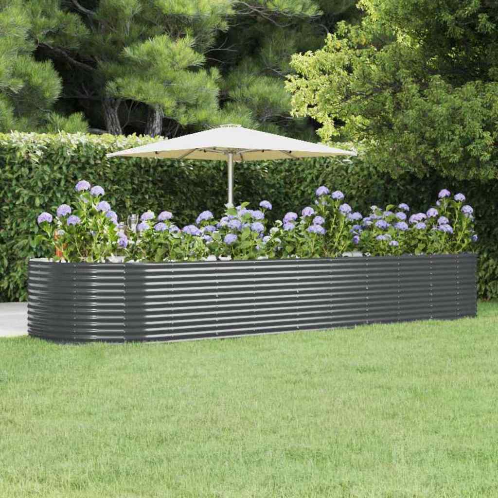 Jardinière Vidaxx 447x140x68 cm acier galvanisé anthracite