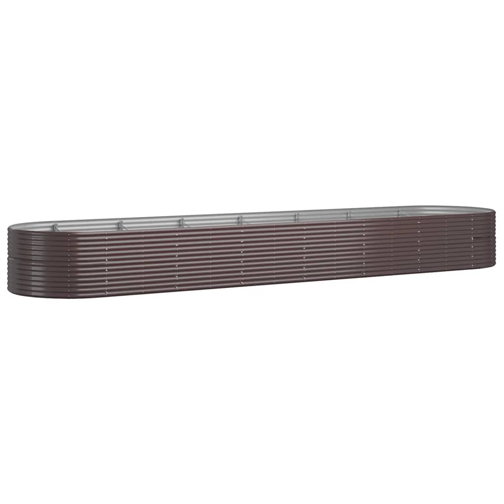 Boîte de planification Vidaxl 584x140x68 cm en poudre et en acier recouvert de poudre
