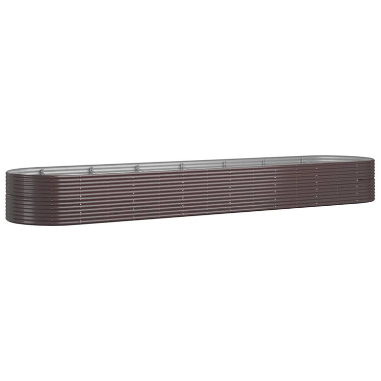 Boîte de planification Vidaxl 584x140x68 cm en poudre et en acier recouvert de poudre
