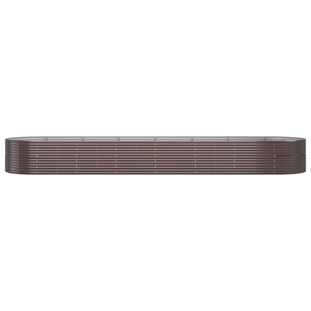 Boîte de planification Vidaxl 584x140x68 cm en poudre et en acier recouvert de poudre