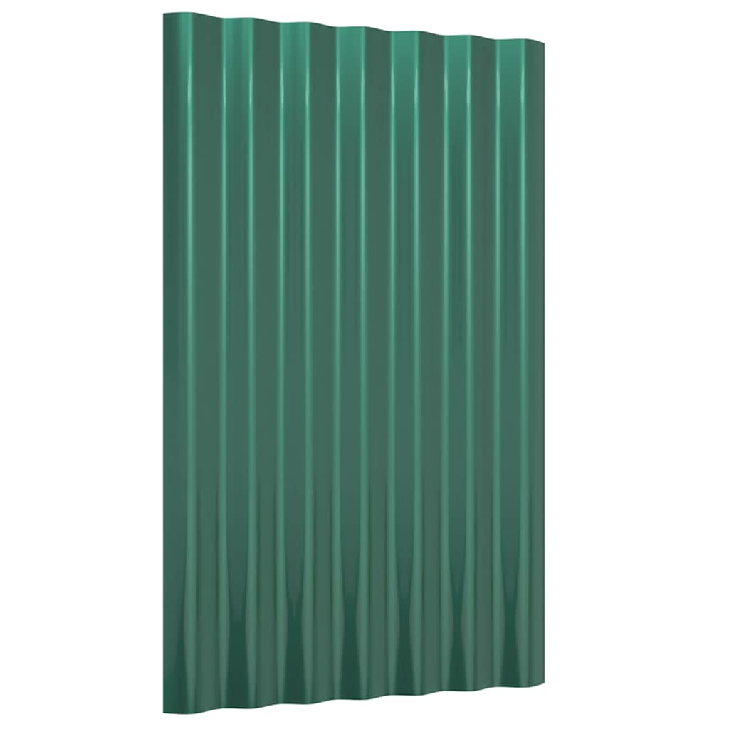 Vidaxx panneaux de toit 12 pcs 60x36 cm acier galvanisé vert