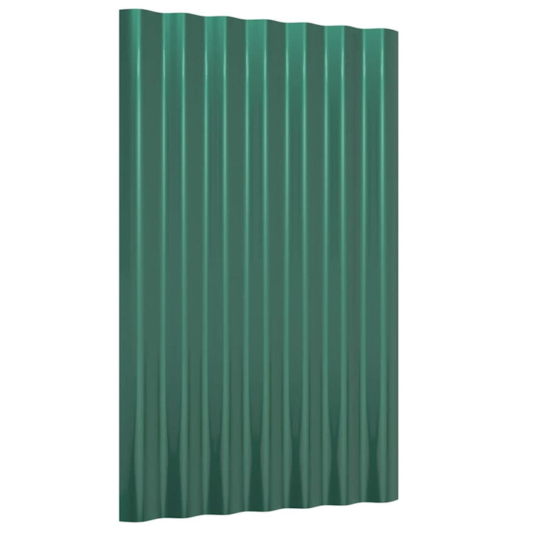 Vidaxx panneaux de toit 12 pcs 60x36 cm acier galvanisé vert