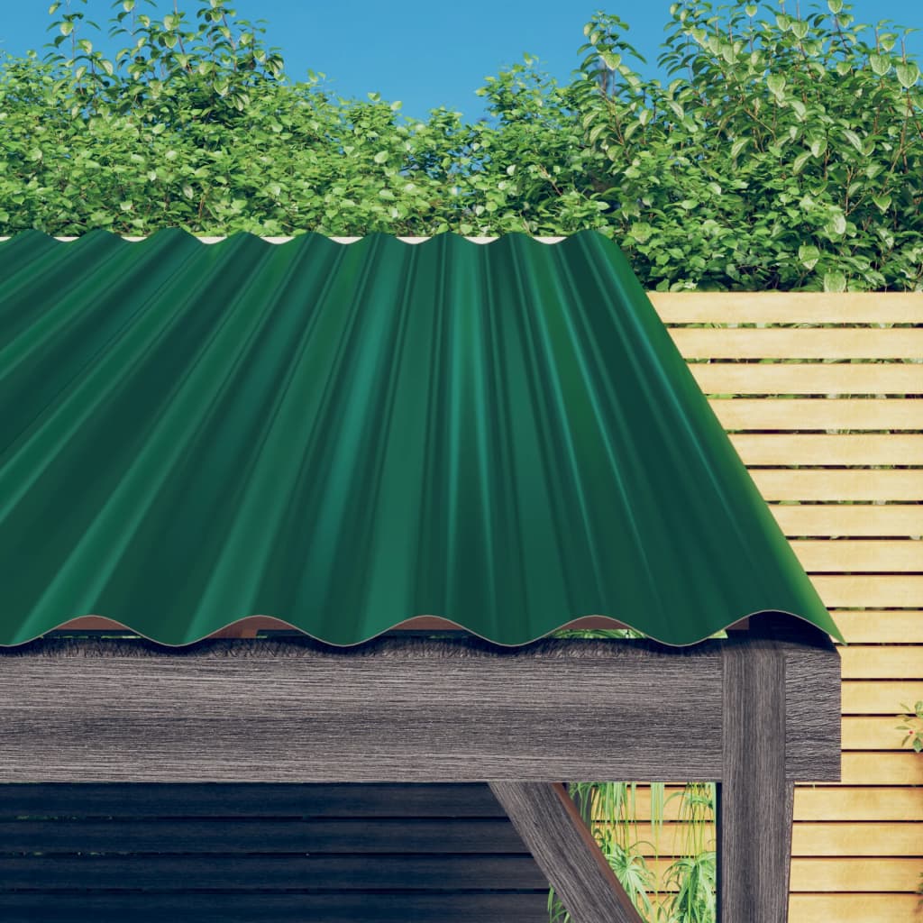 Vidaxx panneaux de toit 12 pcs 60x36 cm acier galvanisé vert
