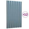 Vidaxx panneaux de toit 12 pcs 60x36 cm acier galvanisé gris