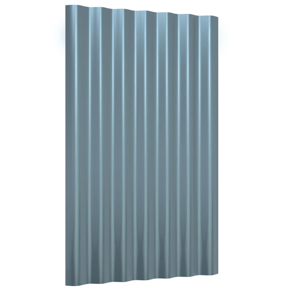 Vidaxx panneaux de toit 12 pcs 60x36 cm acier galvanisé gris