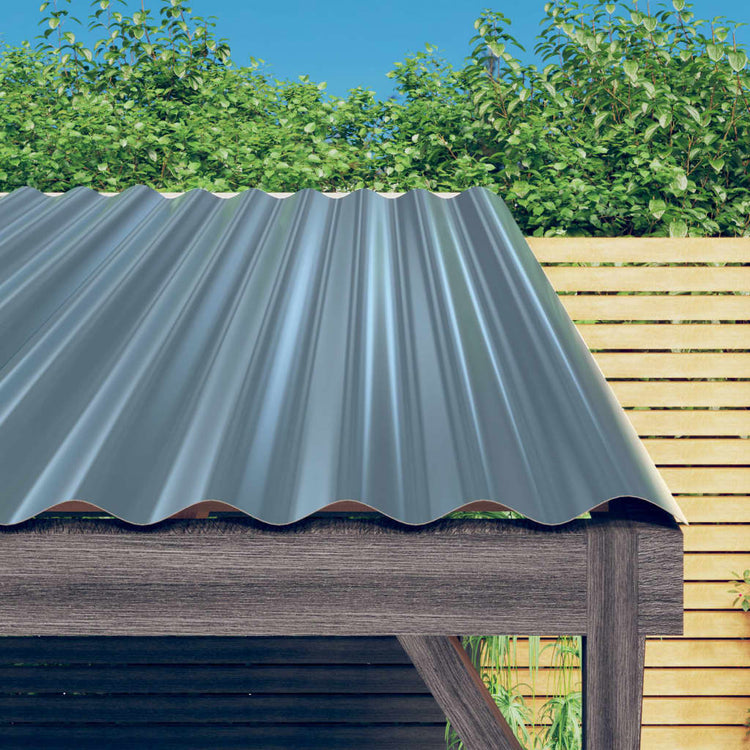 Vidaxx panneaux de toit 12 pcs 60x36 cm acier galvanisé gris