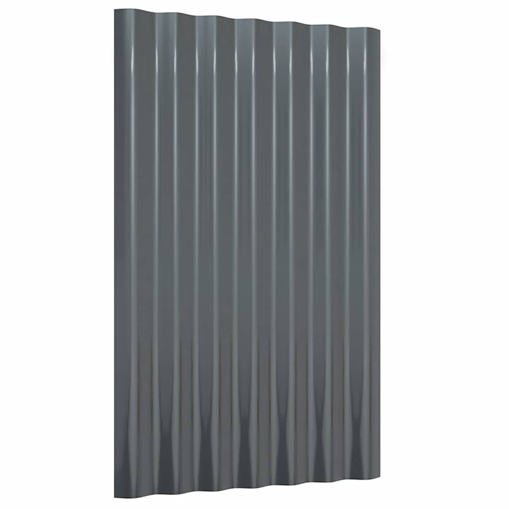 Vidaxx panneaux de toit 12 pcs 60x36 cm acier galvanisé anthracite