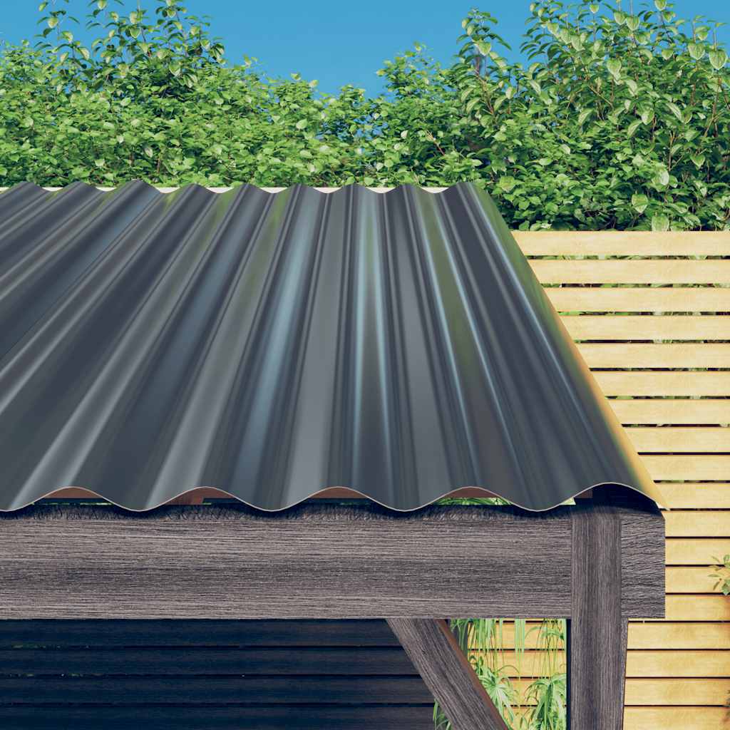 Vidaxx panneaux de toit 12 pcs 60x36 cm acier galvanisé anthracite