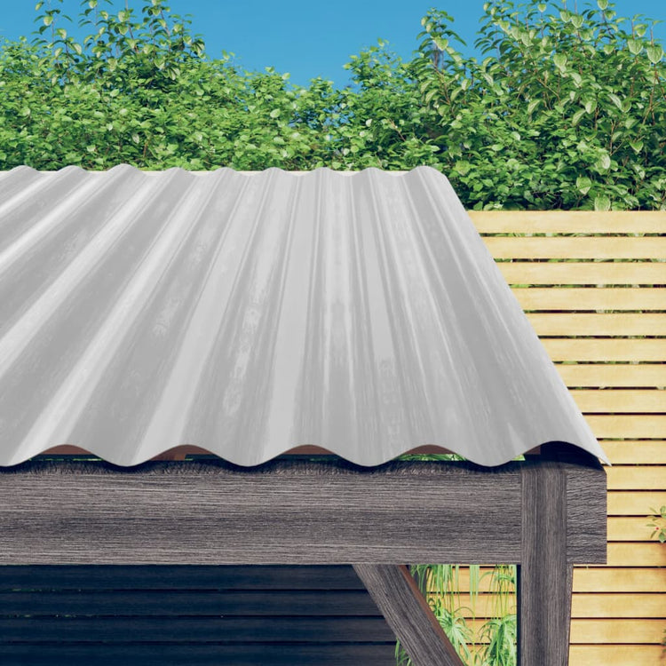 Vidaxx panneaux de toit 12 pcs 60x36 cm acier galvanisé couleur argent