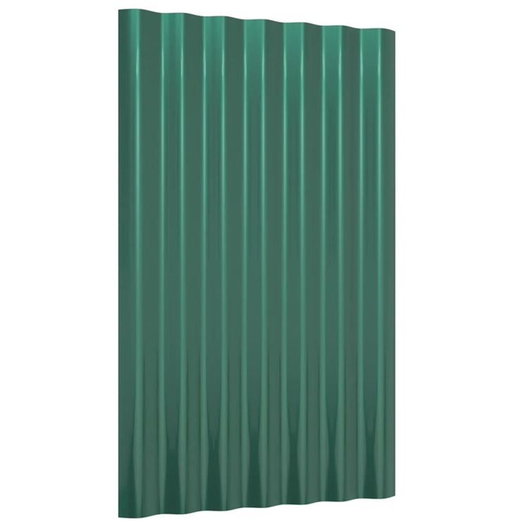 Panneaux de toit Vidaxl 36 ST 60x36 cm en poudre et en acier en acier