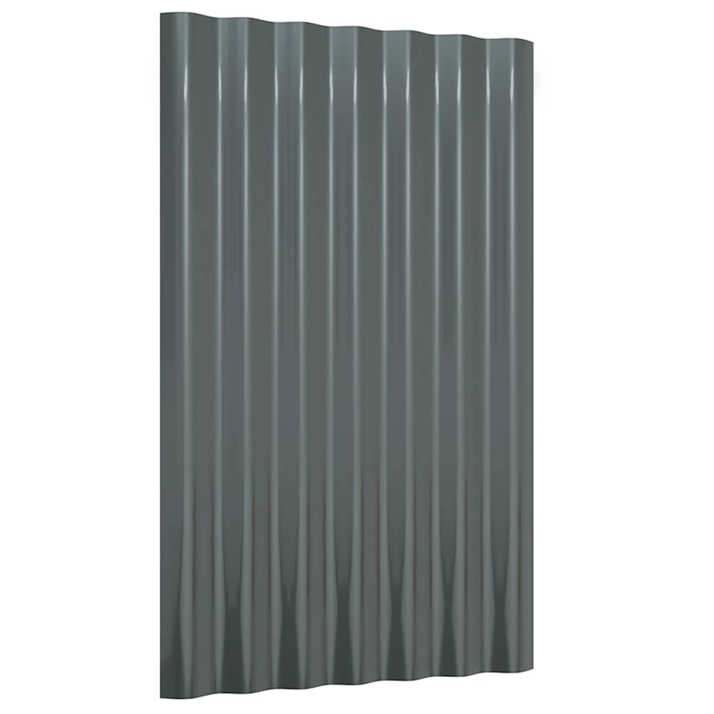 Panneaux de toit Vidaxl 36 ST 60x36 cm en poudre et en acier recouvert d'anthracite -colored