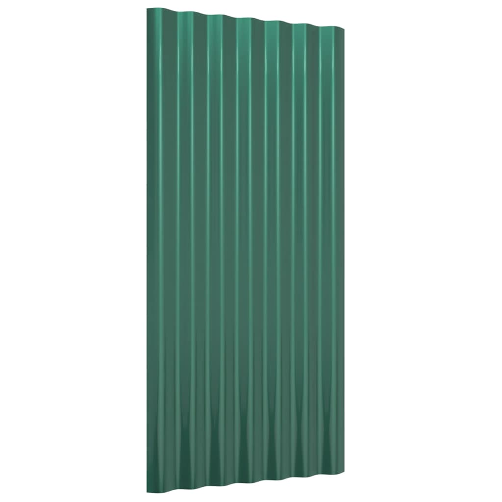 Vidaxx panneaux de toit 12 pcs 80x36 cm acier galvanisé vert