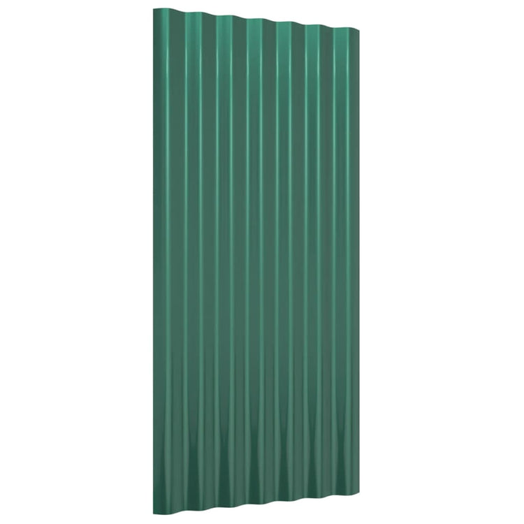 Vidaxx panneaux de toit 12 pcs 80x36 cm acier galvanisé vert
