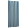 Panneaux de toit Vidaxl 12 ST 80x36 cm en poudre et gris en acier recouvert