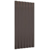 Vidaxx panneaux de toit 12 pcs 80x36 cm acier galvanisé marron