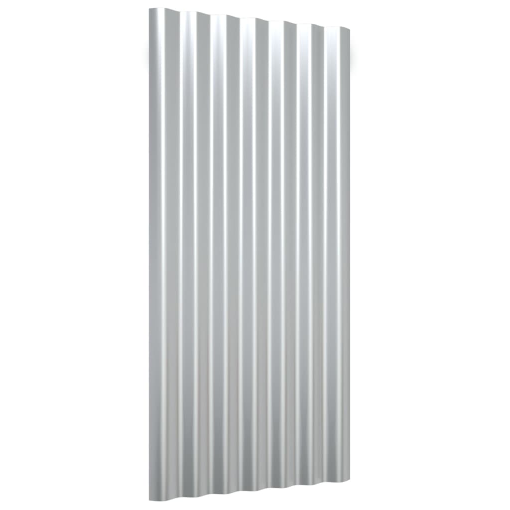 Panneaux de toit vidaxl 12 ST 80x36 cm en poudre en acier en acier couleur