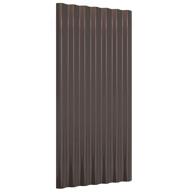 Vidaxx panneaux de toit 36 pcs 80x36 cm acier galvanisé marron