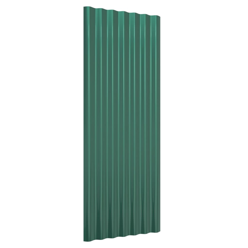 Panneaux de toit Vidaxl 12 ST 100x36 cm en poudre et en acier en acier