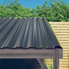 Panneaux de toit Vidaxl 12 PCS 100x36 cm en poudre et en acier recouvert d'anthracite -colored