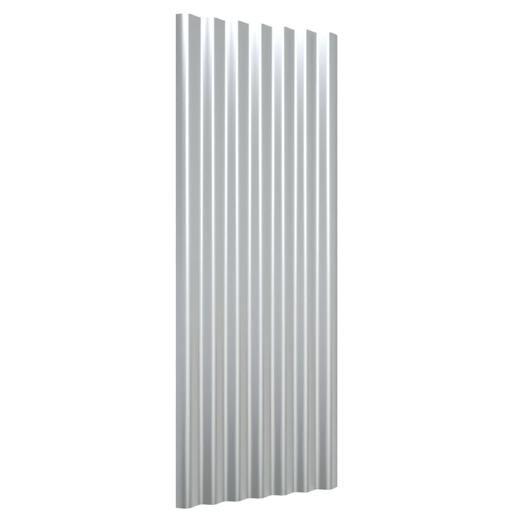 Panneaux de toit vidaxl 12 ST 100x36 cm en poudre en acier en acier couleur