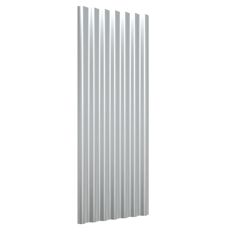 Panneaux de toit vidaxl 12 ST 100x36 cm en poudre en acier en acier couleur