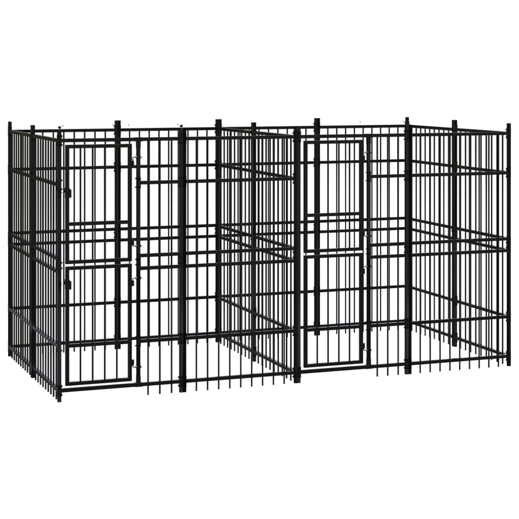 Vidaxl Dog Kennel 7,37 m² en acier