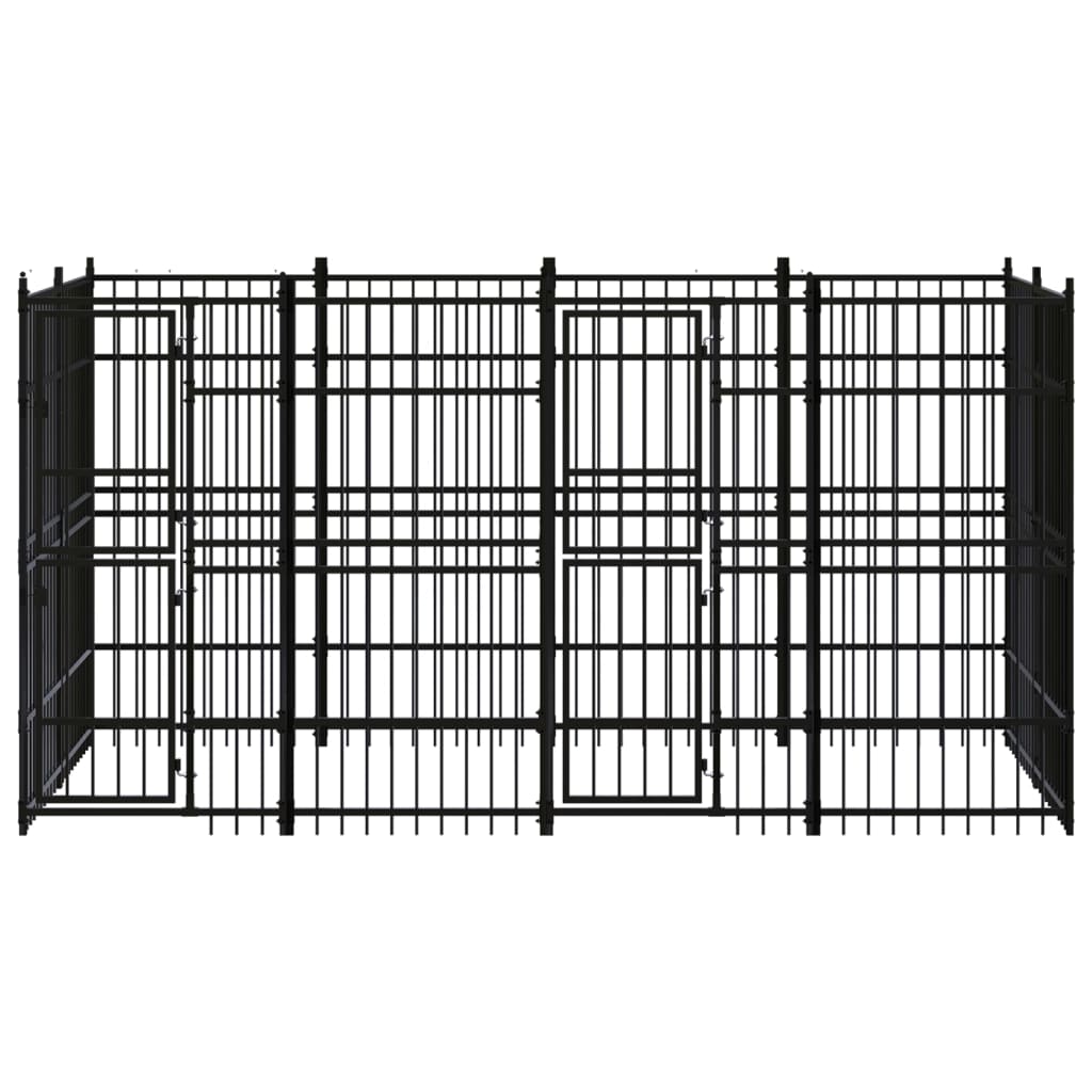 Vidaxl Dog Kennel 7,37 m² en acier