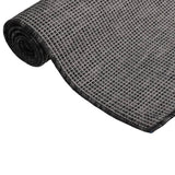 Vidaxl extérieur tapis plat tissé 80x250 cm gris - afbeelding 3