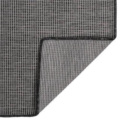 Vidaxl extérieur tapis plat tissé 100x200 cm gris