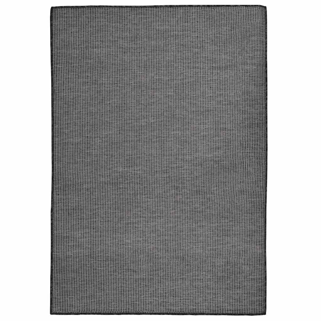 Vidaxl extérieur tapis plat tissé 160x230 cm gris