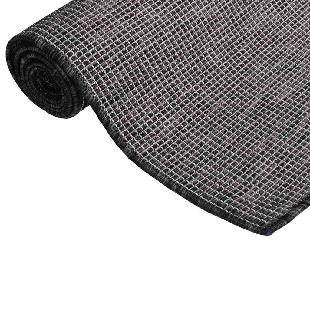 Vidaxl extérieur tapis plat tissé 160x230 cm gris