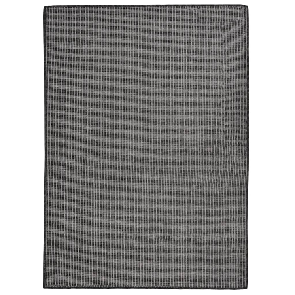 Vidaxl Extérieur tapis plat - 200x280 cm tissé gris